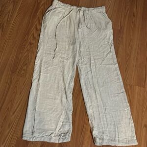Thread & Supply Cream Linen Pants Size‎ M Comfort Quiet Luxury Business Casual